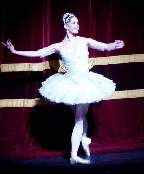 Darcey Bussell taking a curtain call.