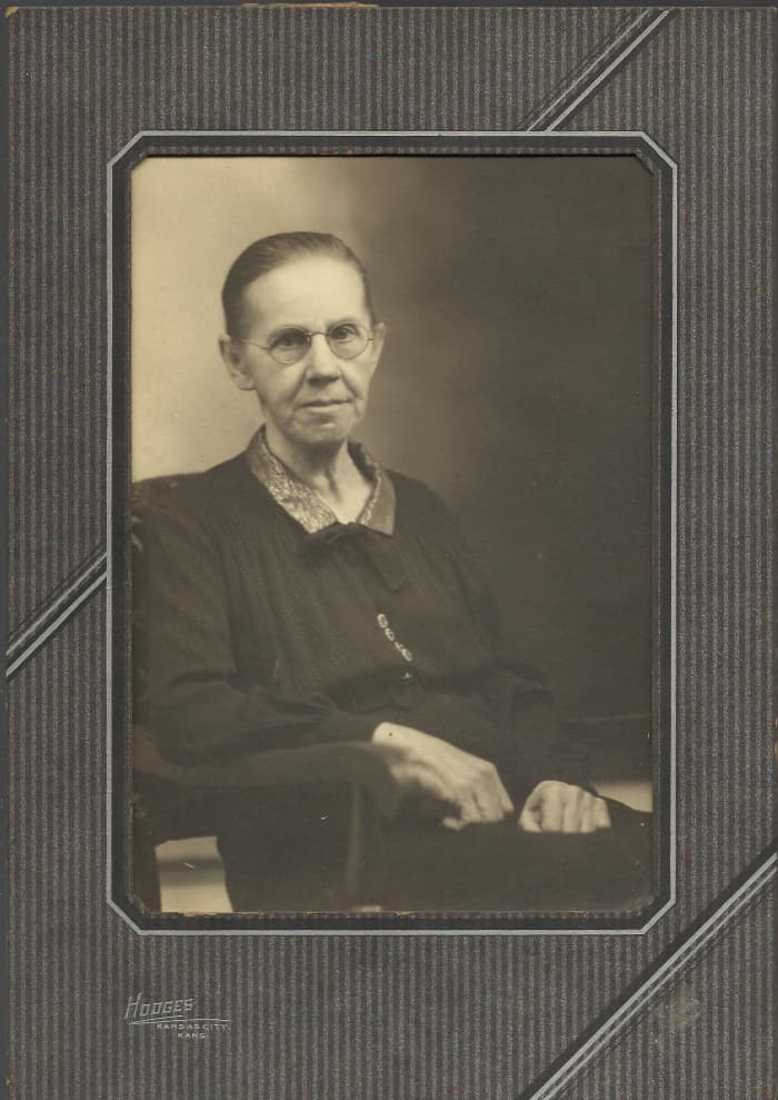 My great-aunt, Bertha McGhee. The portrait was taken by Hodges Studio in Kansas City, Kansas.