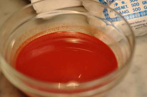 Reduced Prawn Stock. 