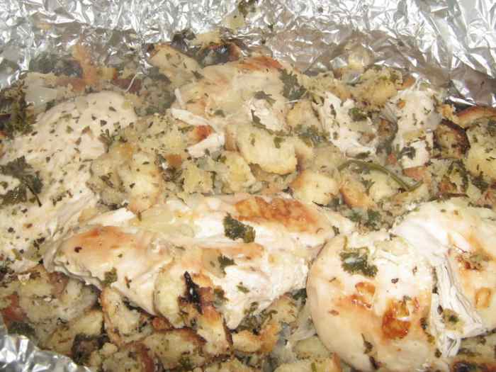 Oven-cooked chicken breast