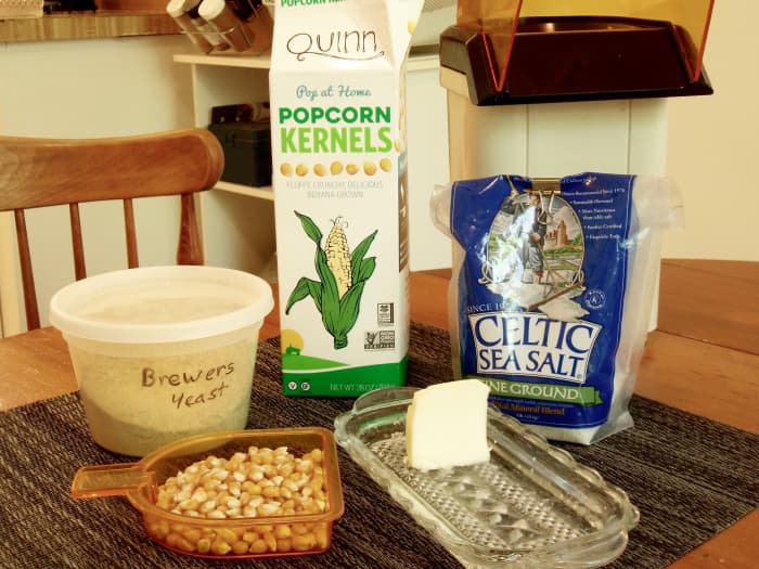 Hippy ingredients (I know. I should have included a flower): butter, sea salt, brewers yeast