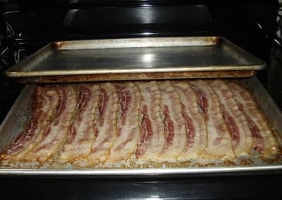 Step 4: Check on the bacon after 30 minutes. This picture shows the bacon isn't done enough. Add 15 minutes and then check again.