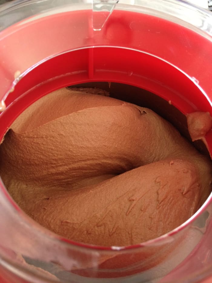 20 minutes after hitting that start button, soft-serve ice cream is ready to eat (this one has no added goodies).