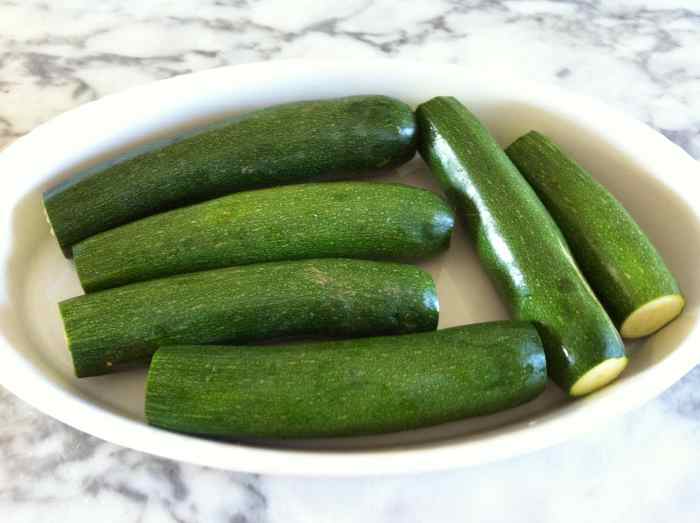 Try the zucchini out for size before cooking. 