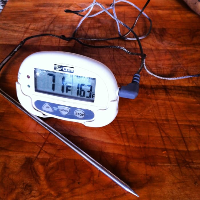 Using a probe-style thermometer removes the guesswork from doneness. You get it perfect every time.
