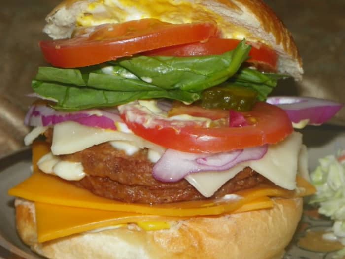 A very big veggie burger