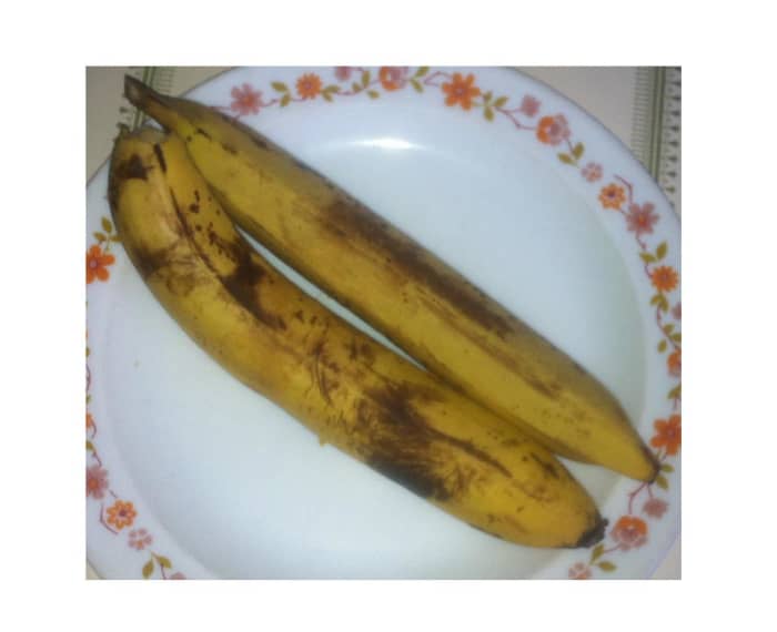 Amazingly these "past their sell-by date" bananas can make the most delicious moist cake. Yum!
