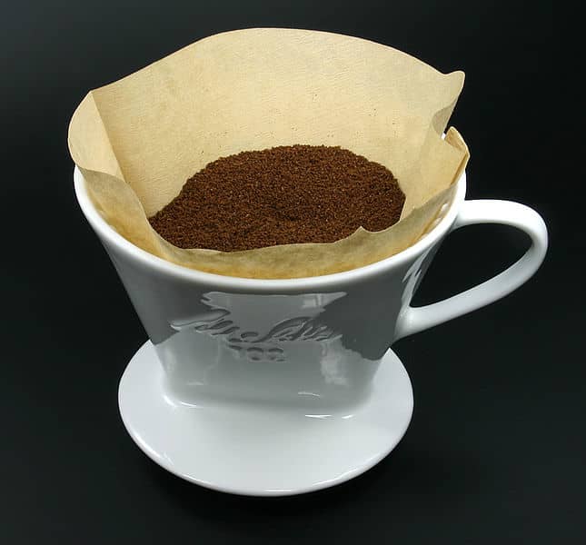 The simplest way of making drip coffee is to use a paper filter in a funnel. You need quite a coarse grind for the method to work well.