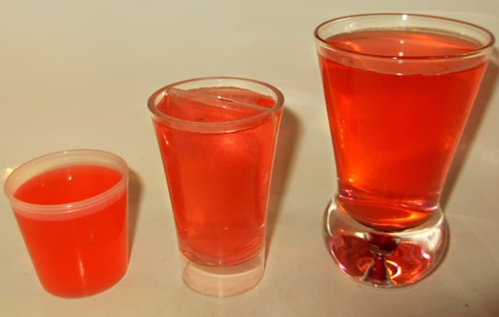 Whether you are using a bar shot glass (1 oz), a standard shot glass (1.5 oz), or an oversized shot glass (2.5 oz), you can readily prepare these recipes right in the shot glass without needing a shaker!