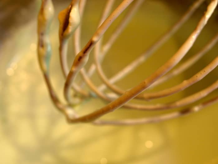 3. Add lime gelatin mixture to the cream cheese mixture and blend thoroughly. Use the whisking attachment if you have one.