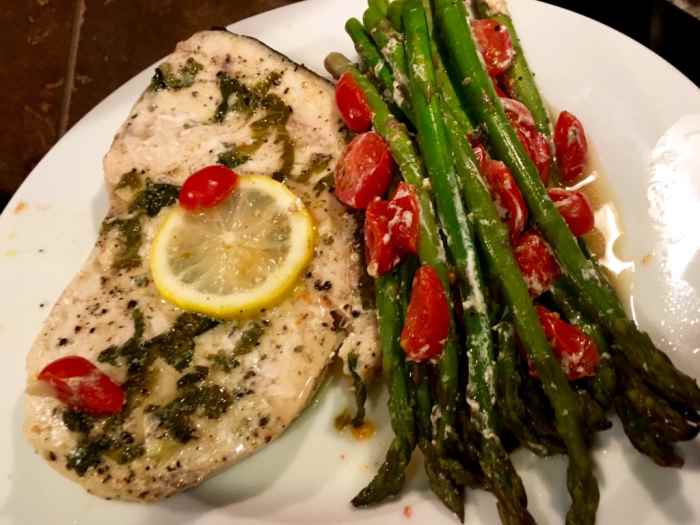 Swordfish With Asparagus Foil Packets Delishably