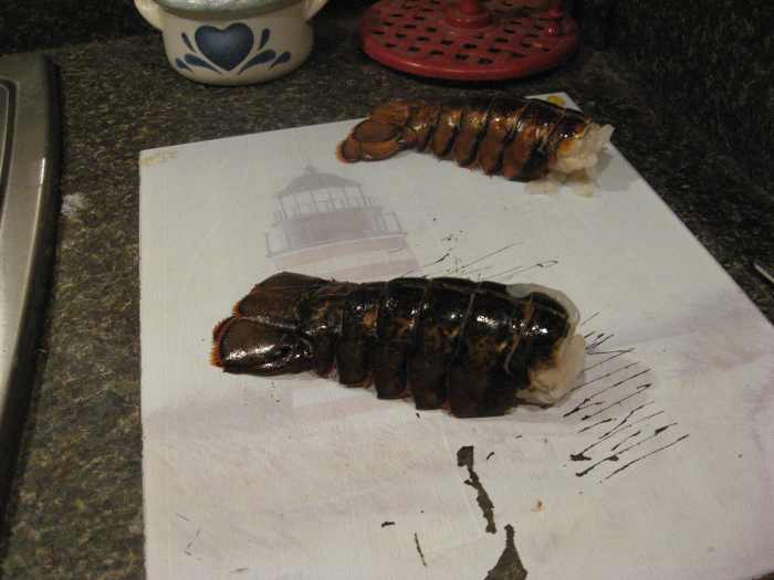 Position the tails so the back side is up.