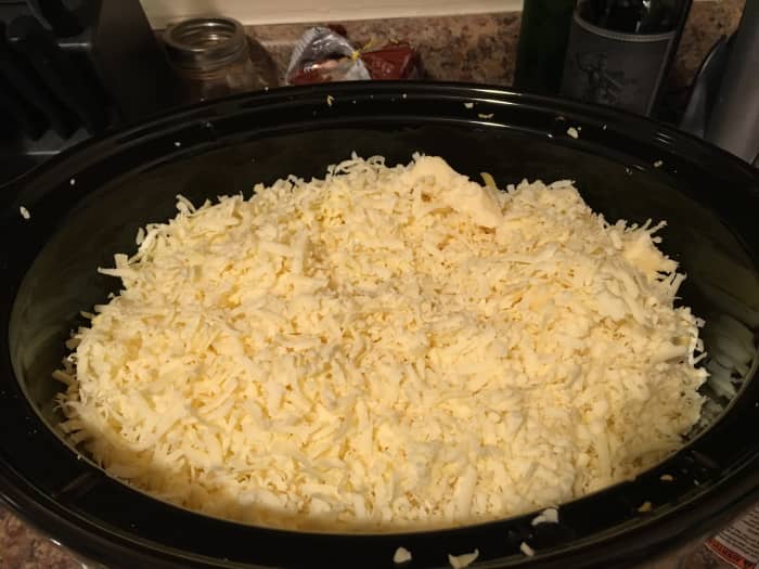 If I hadn't done this before I would have been a little nervous after dumping in cheese number three.