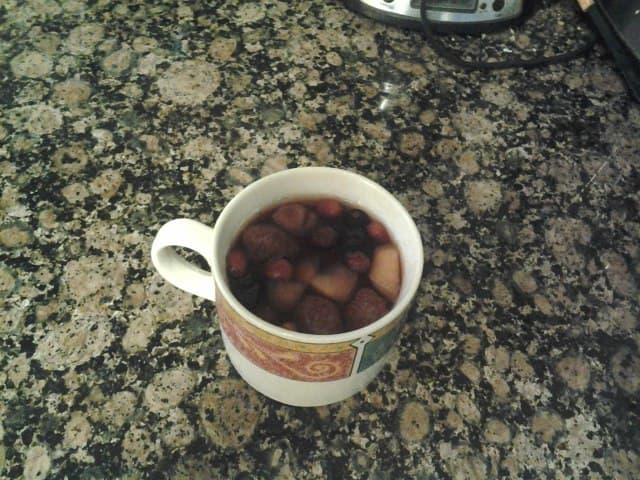 For today's creation I used some apples, strawberries, bananas, cranberries and raspberries. What will YOU use?