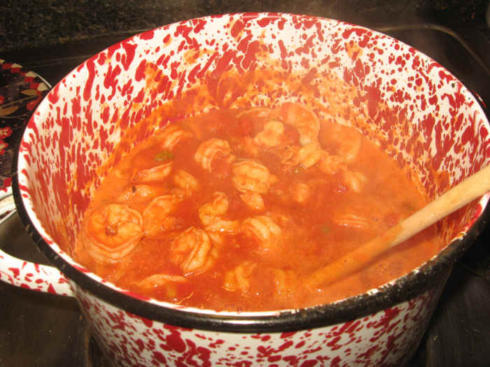 I like lots of shrimp in my shrimp creole.