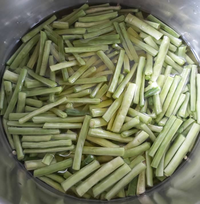 Mix well, close the lid and allow to cook for 5-10 minutes or until beans cooked well (check in between when the vegetables are cooking. Do not overcook).