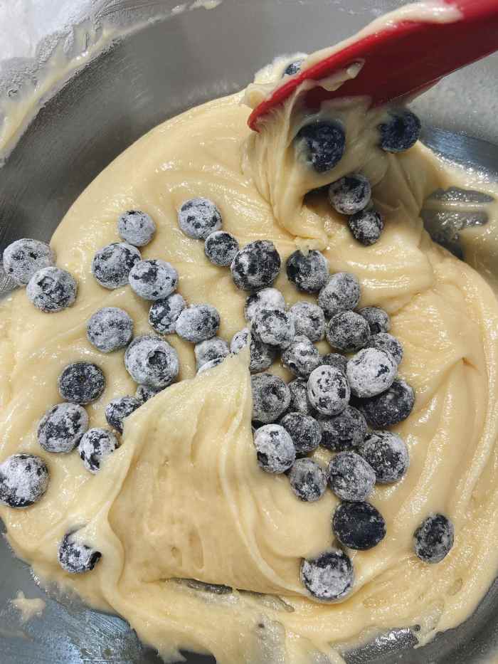 Combine the blueberries. 