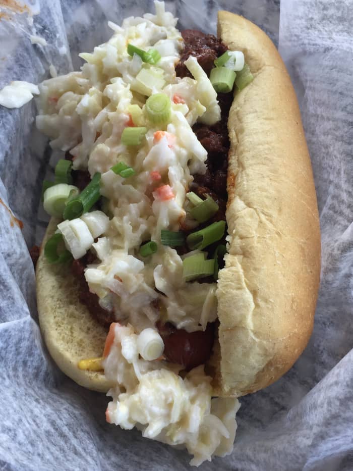 In memoriam. This was the Carolina Dog at Mutt's Amazing Dogs in Oklahoma City. It fell victim to one of Tornado Alley's nasty storms.