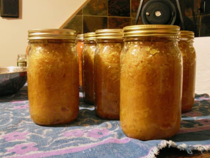 This is finished pumpkin. When completely cool, check that all lids are sealed properly (there should be no give), and then gently wash any residue off jars before storing in a cool place.
