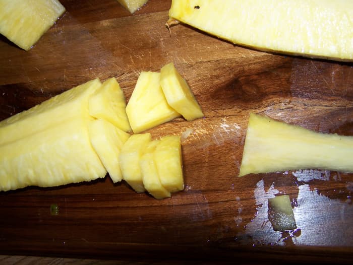 Step 8: Cut the long quarters in half long ways, and then cut short ways for delicious bite-size pieces.