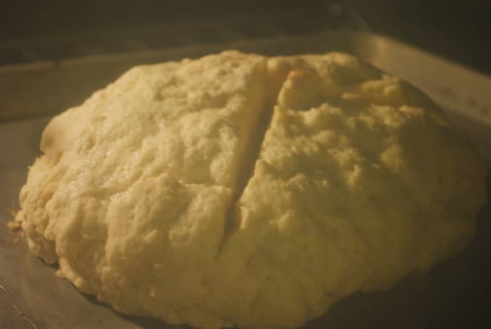 After a few minutes the slashed dough will separate more - increasing surface area, and helping to insure the bread bakes evenly.