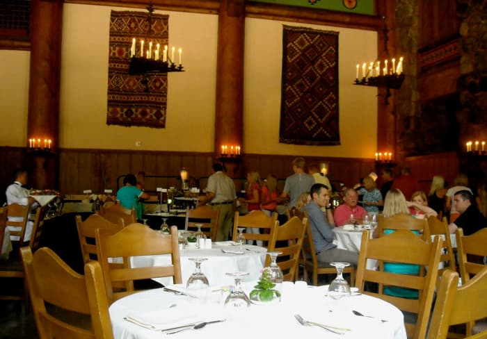 The Grand Sunday Brunch-- The Majestic Awahnee Hotel in Yosemite National Park. Pricey , but delicious.