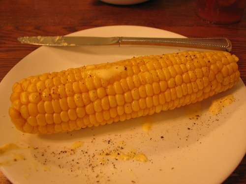 corn cooked in the microwave