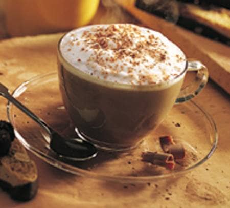 This is another picture of an iced cocoa cappuccino. It's harder to see the separation in this picture.