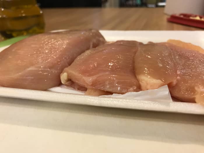 Use them whole, or cut them into strips for 'tenders'. Smaller pieces will carry more breading, flavor and crunch, plus will cook more quickly. Using tenders or cutting your own will mean dinner in even less time!