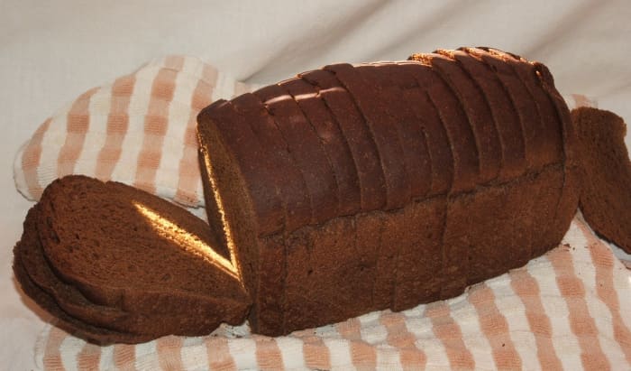 A dark rye bread is a perfect accompaniment to a dish of kielbasa and cabbage.