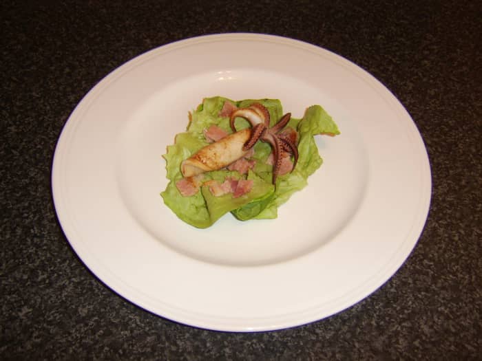 Pan-fried calamari (squid) on a bacon-and-lettuce salad is just one of the recipes you will find on this page.