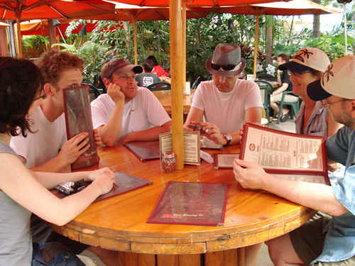 Kona Brew has big tables outside for large groups.