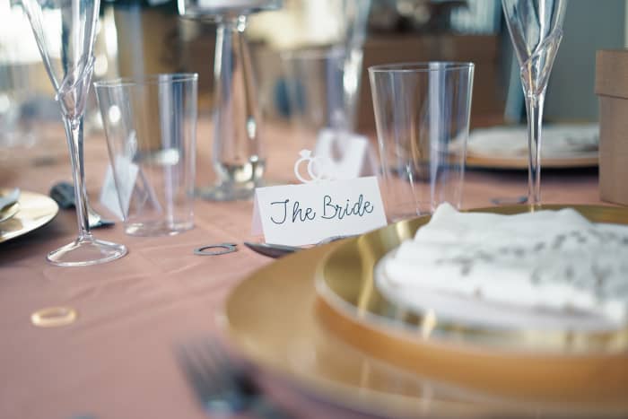 Use place cards as part of your place setting to add fun and if you want your guests seated in a special place.
