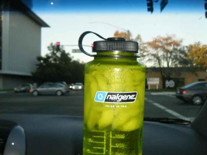 Cheapest sports drink in the world! This is a diluted version of my water and pickle juice!