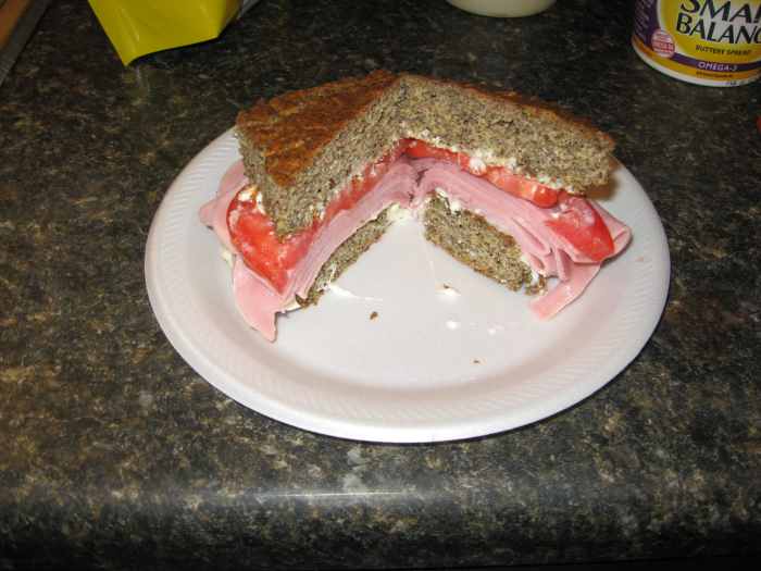 You can use this bread to make hearty low-carb sandwiches!