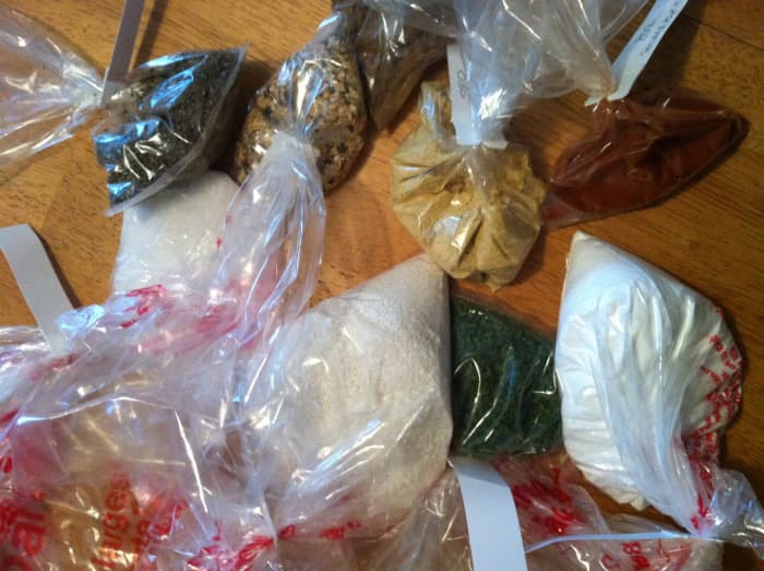 Buying spices at a bulk food store is a great way to keep your freezer cooking costs down.