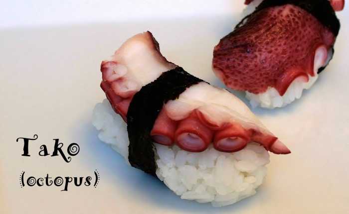 Tako (octopus) nigiri