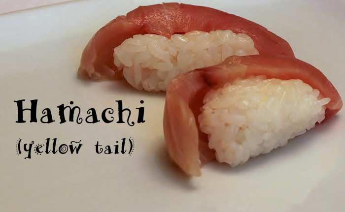 Hamachi (yellow tail) nigiri