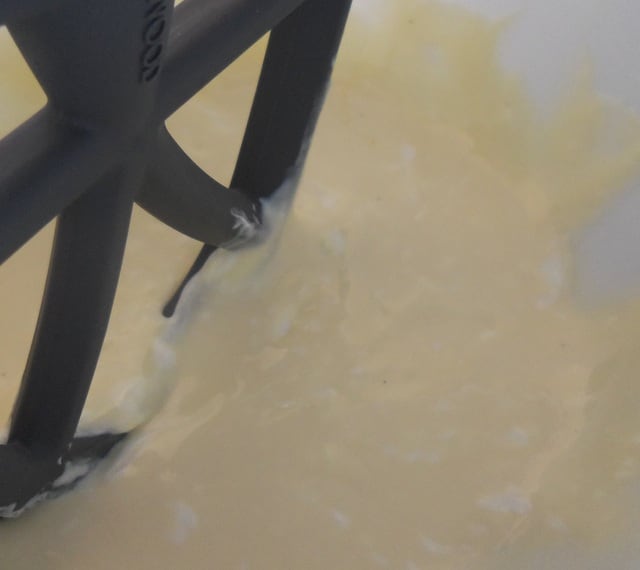 Make sure you combine all the ingredients thoroughly - you want a nice, smooth texture to your cheesecake so be particularly sure the sugar is well incorporated.