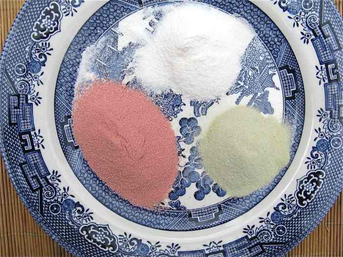 Colored and flavored jelly powder