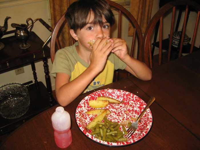 The grandkids don't mind inexpensive meals, as long as they're tasty.