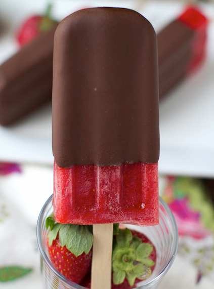 Chocolate covered frozen treat
