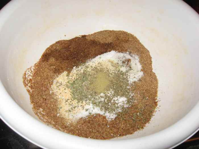 Combine ingredients in a large bowl.