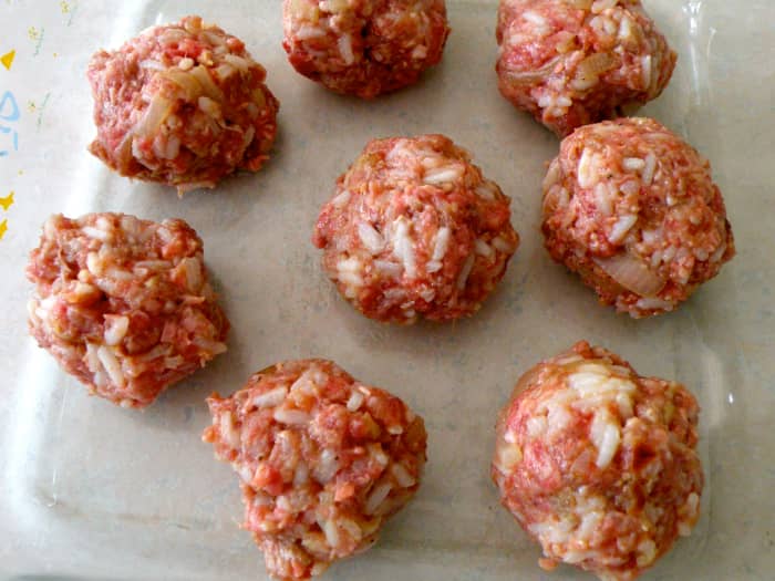 Make meatballs from any extra meat mixture. These can be baked in the same dish as the peppers if there's room or in a separate dish.
