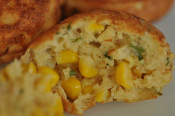 Corn, coriander and chilli ebelskivers. Image: © Siu Ling Hui