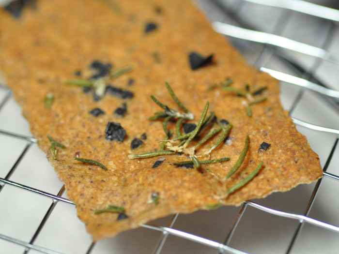 Levain Crackers with Cyprus Black Lava Sea Salt and Rosemary. Image: © Siu Ling Hui