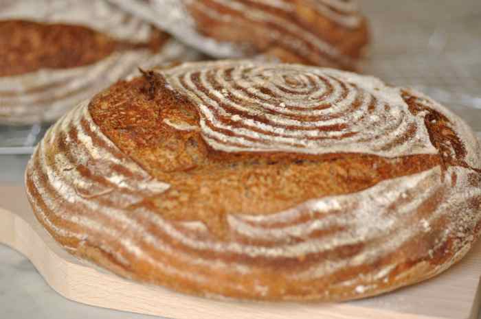 95% hydration sourdough made with 20% rye, 80% baker's flour. Image: © Siu Ling Hui