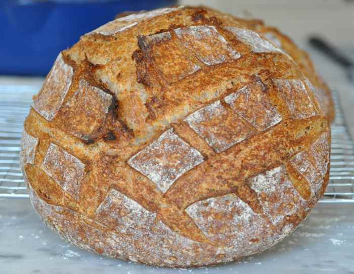 Sesame Bread Loaf 2. Botched the structural shaping AND the slashing! Image: © Siu Ling Hui
