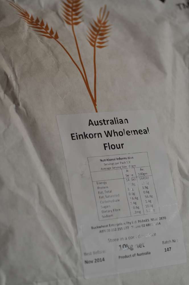 Australian Einkorn flour. Only 1 grower of this grain in Australia. Image: © Siu Ling Hui