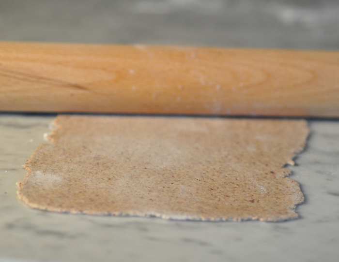 Levain Cracker dough being rolled into a thin sheet. Image: © Siu Ling Hui